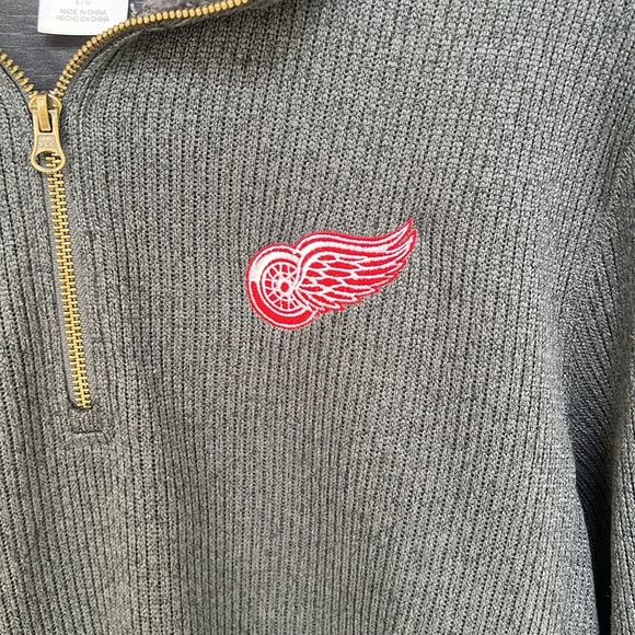 NHL Detroit Redwings Quarter Zip Sweater - Picture 3 of 10